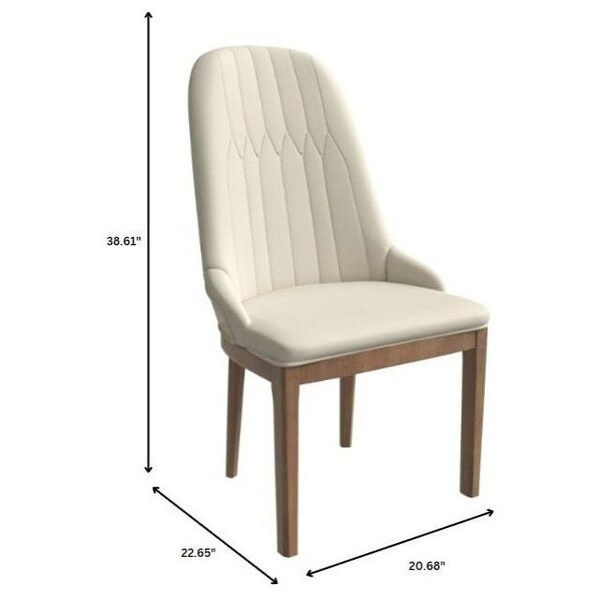 Leisuremod Verisma Collection Modern Wooden Dining Chair in Light Taupe, 2PK - VC57LTP2