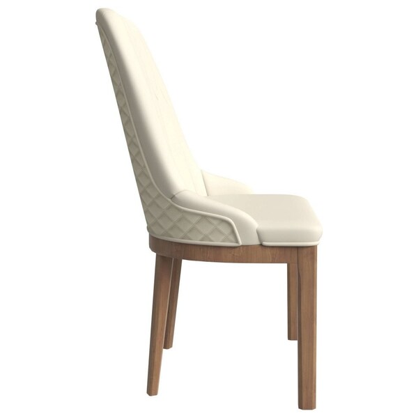 Leisuremod Verisma Collection Modern Wooden Dining Chair in Light Taupe, 2PK - VC57LTP2