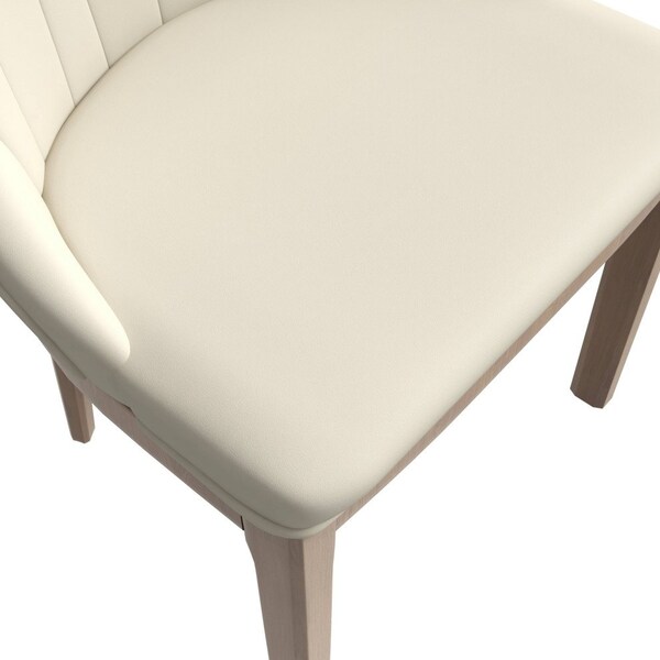Leisuremod Verisma Collection Modern Wooden Dining Chair in Light Taupe, 2PK - VC57LTP2