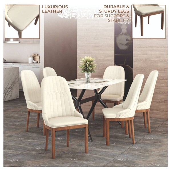 Leisuremod Verisma Collection Modern Wooden Dining Chair in Light Taupe, 2PK - VC57LTP2
