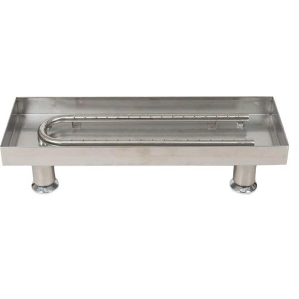 Dagan Dagan UBPS-18 Burner Pan with U-Straight Burner; Stainless Steel - UBPS-18