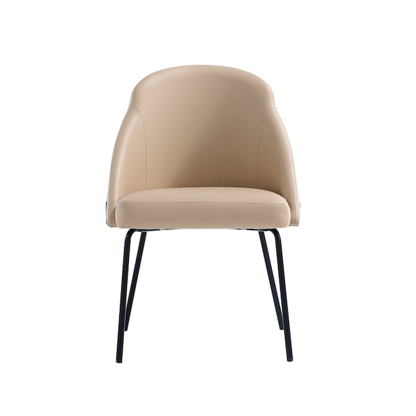 Manhattan Comfort Gracie Dining Chair in Tan and Black - DC100-BTN