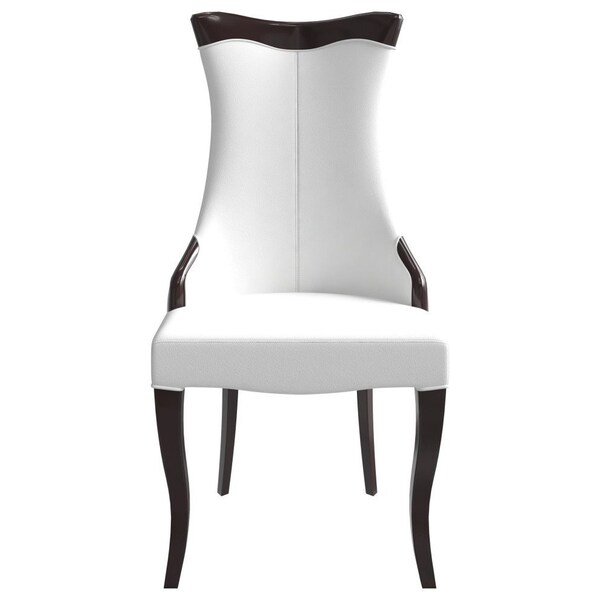 Leisuremod Novara Collection Modern Wooden Dining Chair in Light Cream - NC20CR