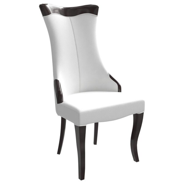 Leisuremod Novara Collection Modern Wooden Dining Chair in Light Cream - NC20CR