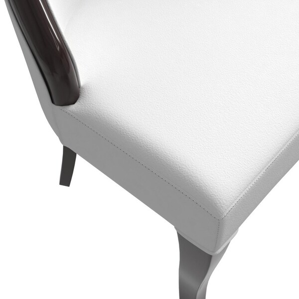 Leisuremod Novara Collection Modern Wooden Dining Chair in Light Cream - NC20CR
