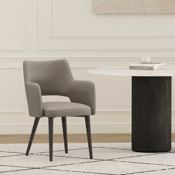 Manhattan Comfort Tremont Dining Arm Chair in Taupe - DC104AR-TP