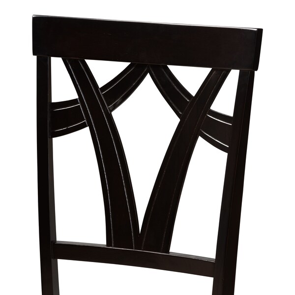 Baxton Studio Sylvia Sand Upholstered and Espresso Brown Finished Dining Chair, PK2 - 149-8961