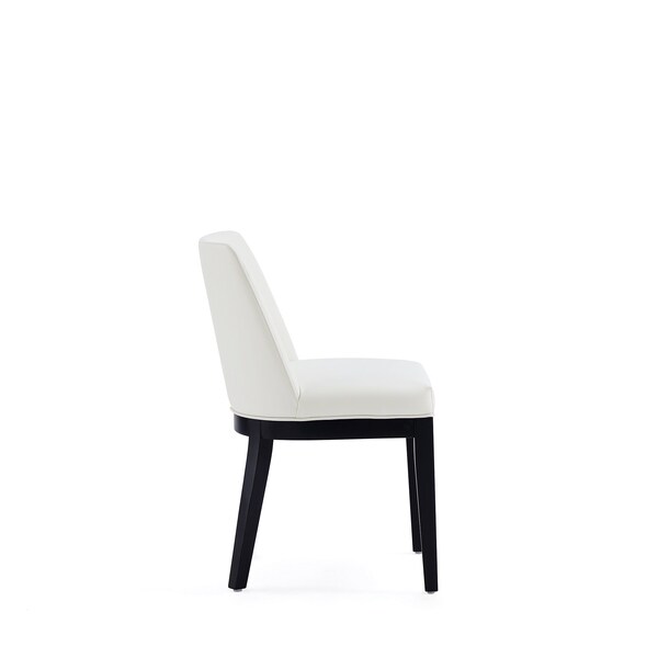Manhattan Comfort Gansevoort Faux Leather Dining Chair in Cream - Set of 4 - 2-DC051-CR