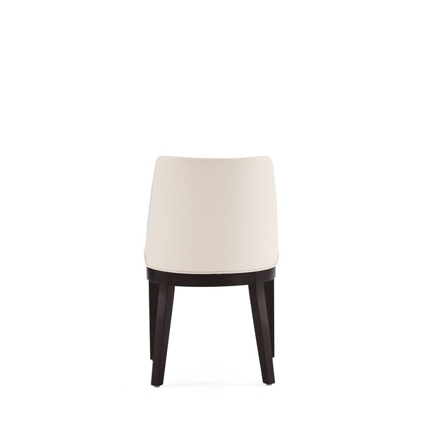 Manhattan Comfort Gansevoort Faux Leather Dining Chair in Cream - Set of 4 - 2-DC051-CR