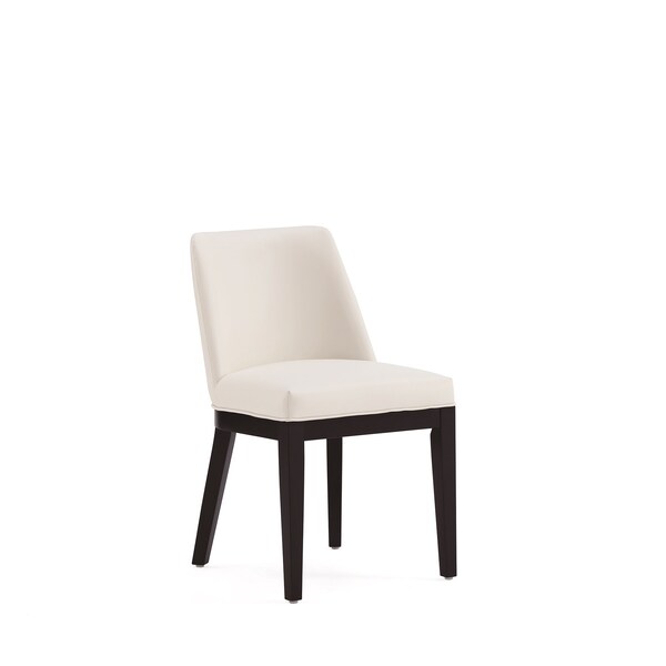 Manhattan Comfort Gansevoort Faux Leather Dining Chair in Cream - Set of 4 - 2-DC051-CR