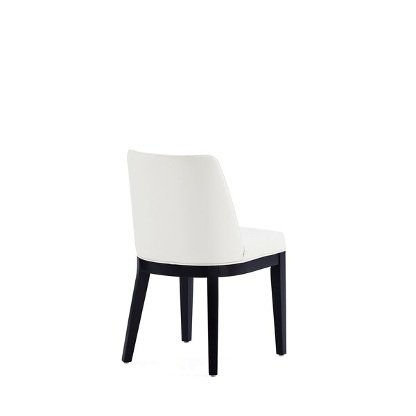 Manhattan Comfort Gansevoort Faux Leather Dining Chair in Cream - Set of 4 - 2-DC051-CR
