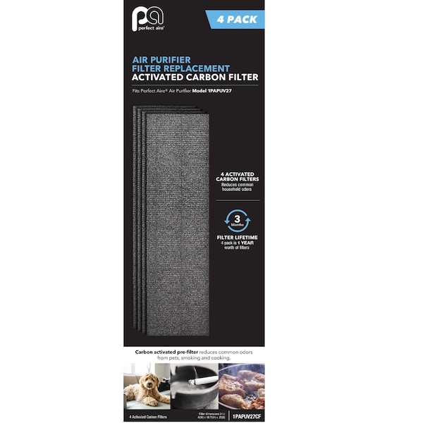 Perfect Aire Perfect Aire 18.75 in. H X 6 in. W Rectangular Carbon Pre-Filter 4 pk - 1PAPUV27CF