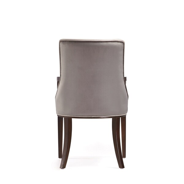 Manhattan Comfort Shubert 8-Piece Faux Leather and Velvet Dining Chair Set in Light Grey - 8-DC055AR-LG