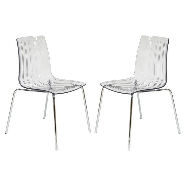 Kd Americana Ralph Dining Chair, Clear, 2PK - KD3034446