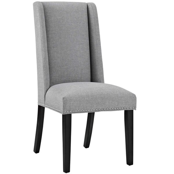 Modway Furniture 40 H x 19.5 W x 23.5 L in. Baron Fabric Dining Chair, Light Gray - EEI-2233-LGR