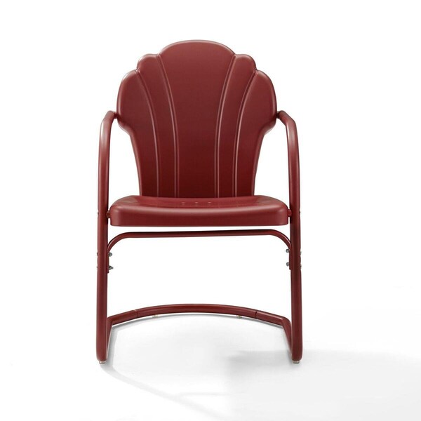 Kd Aparador Tulip Retro Metal Chair, Dark Red Satin - 33 x 24.5 x 20.5 in. - KD2613671