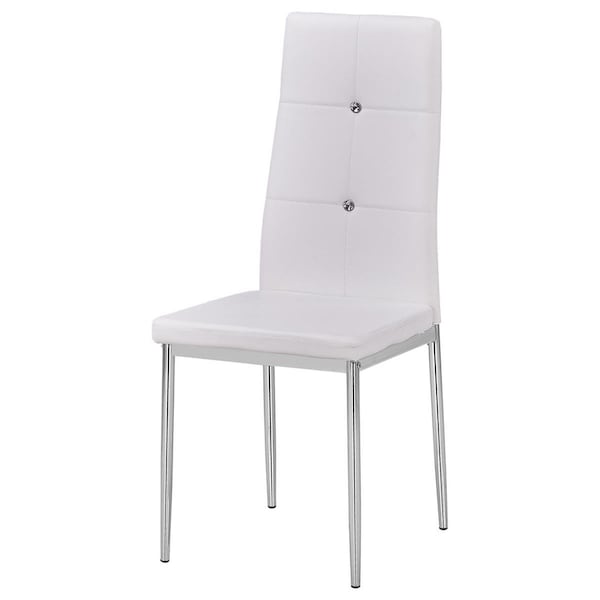 Best Master Furniture Trina Modern Living Side Chairs, White - Ste of 2 - T246 WHITE