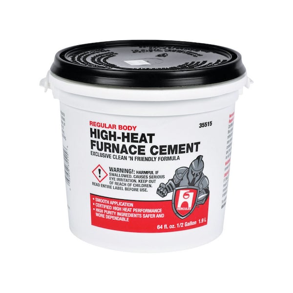 Hercules Hercules Oatey White High Heat Furnace Cement For Furnace 1/2 gal - 35515