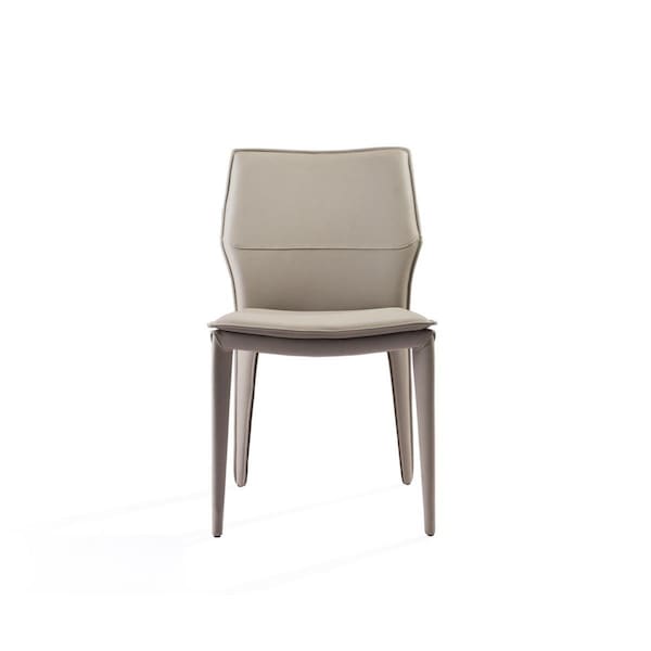 Homeroots Gray Faux Leather Metal Dining Chair - 370669