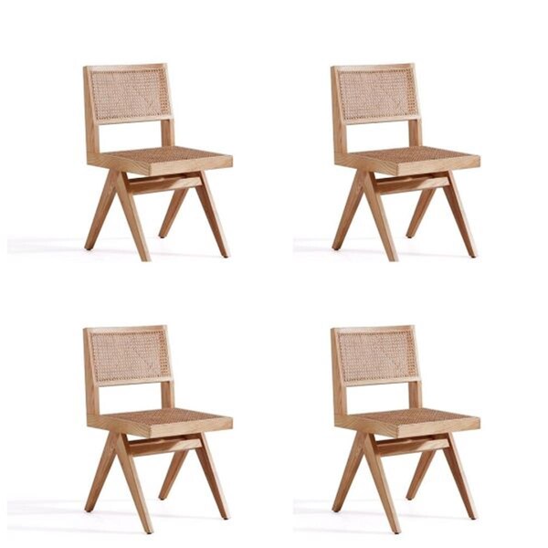 Designed To Furnish Hamlet Dining Chair, Nature Cane, 4PK - DE3589701