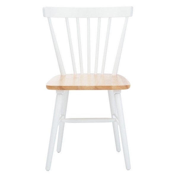 Safavieh 20.1 x 20.3 x 32.8 in. Winona Spindle Back Dining Chair, White & Natural - DCH8500F-SET2