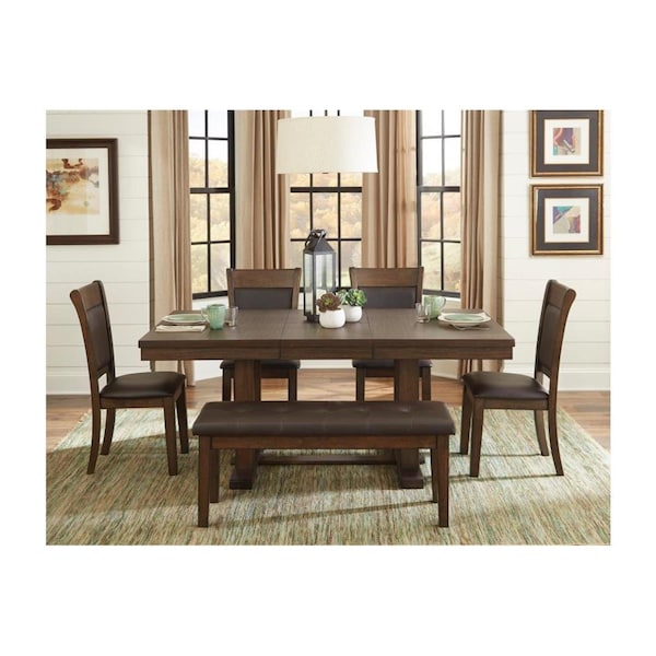 Made4Mattress 38.5 x 21 x 19 in. Wieland Side Chair - Rustic Dark Brown - MA1360969
