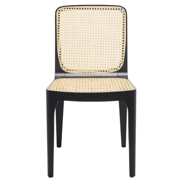 Safavieh Frank Rattan Dining Chair, Black & Natural - SFV4130A-SET2