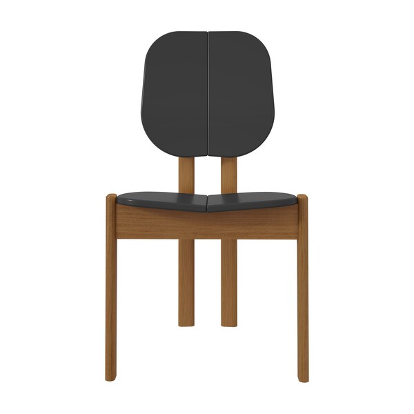 Manhattan Comfort Gales Dining Chair in Black - Set of 4 - 2-DC-83938-BK