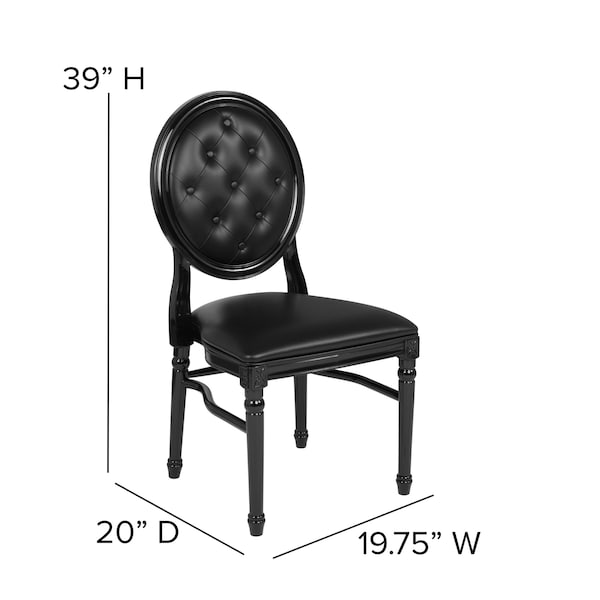 Flash Furniture Tufted Black Dining Chair - LE-B-B-T-MON-GG