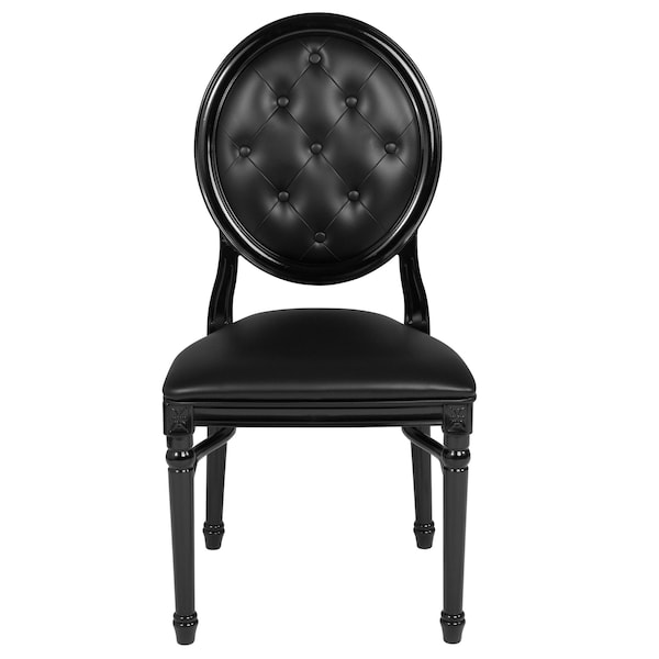 Flash Furniture Tufted Black Dining Chair - LE-B-B-T-MON-GG