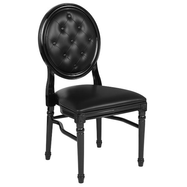 Flash Furniture Tufted Black Dining Chair - LE-B-B-T-MON-GG