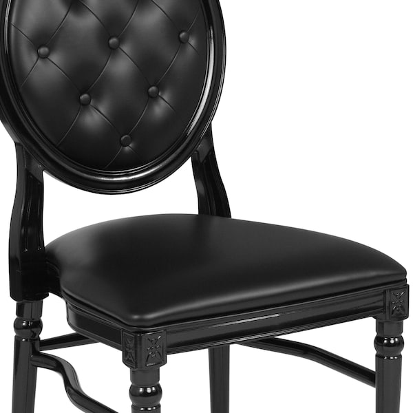 Flash Furniture Tufted Black Dining Chair - LE-B-B-T-MON-GG