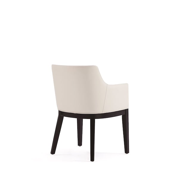 Manhattan Comfort Gansevoort Faux Leather Dining Armchair in Cream - DC051AR-CR