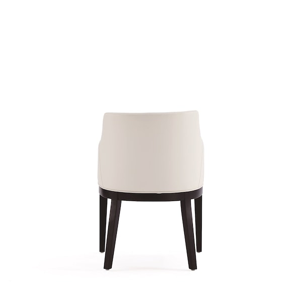 Manhattan Comfort Gansevoort Faux Leather Dining Armchair in Cream - DC051AR-CR
