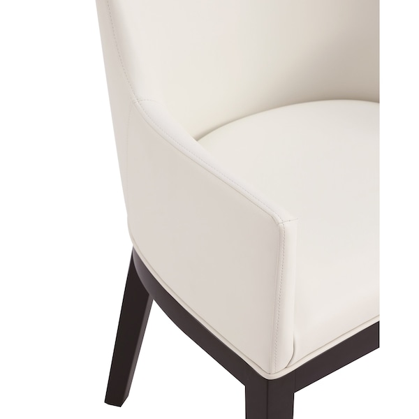 Manhattan Comfort Gansevoort Faux Leather Dining Armchair in Cream - DC051AR-CR