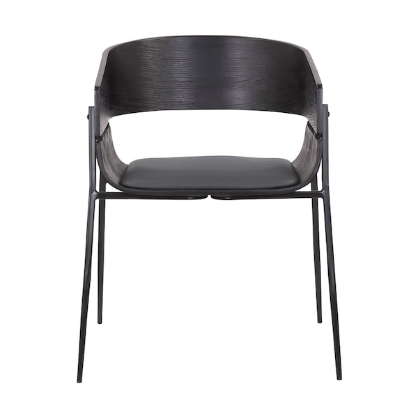 Armen Living Bronte Wood and Metal Contemporary Dining Room Chairs Set of 2 - LCBRSIBLGR