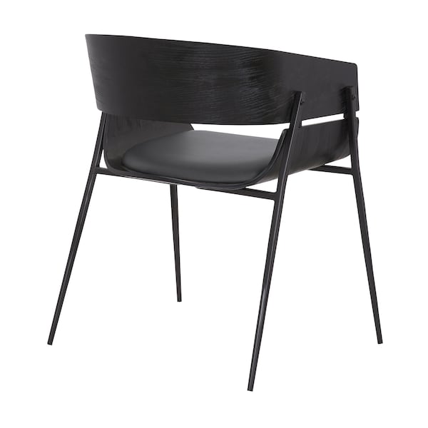 Armen Living Bronte Wood and Metal Contemporary Dining Room Chairs Set of 2 - LCBRSIBLGR