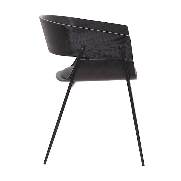 Armen Living Bronte Wood and Metal Contemporary Dining Room Chairs Set of 2 - LCBRSIBLGR