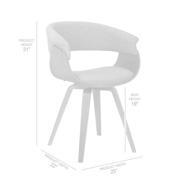 Armen Living Summer Mid-Century Chair in Blue Fabric with Walnut Wood Finish - LCSUCHBLUE
