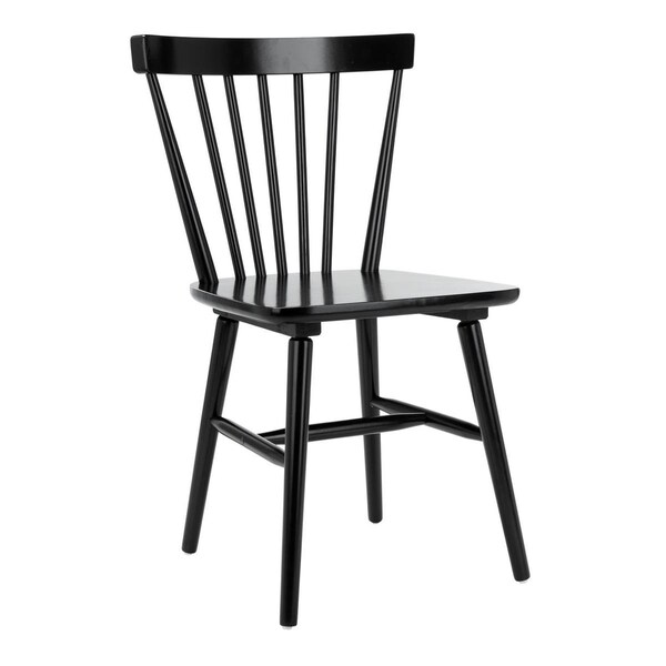 Safavieh 20.1 x 20.3 x 32.8 in. Winona Spindle Back Dining Chair, Black - DCH8500A-SET2
