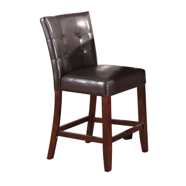 Acme Dining Counter Height Chair in Espresso and Walnut, 2PK - ER-025ESP