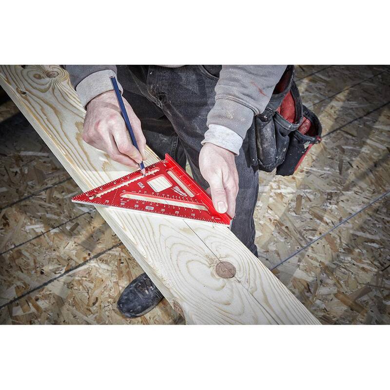 Milwaukee 16 in. x 24 in. Aluminum Framing Square with 7 in. Rafter Square - MLSQ024-MLSQ070