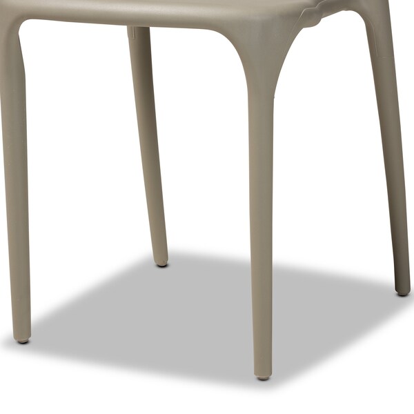 Baxton Studio Gould Modern Transtional Beige Plastic Dining Chair Set (4PC) - 193-4PC-12026-ZORO
