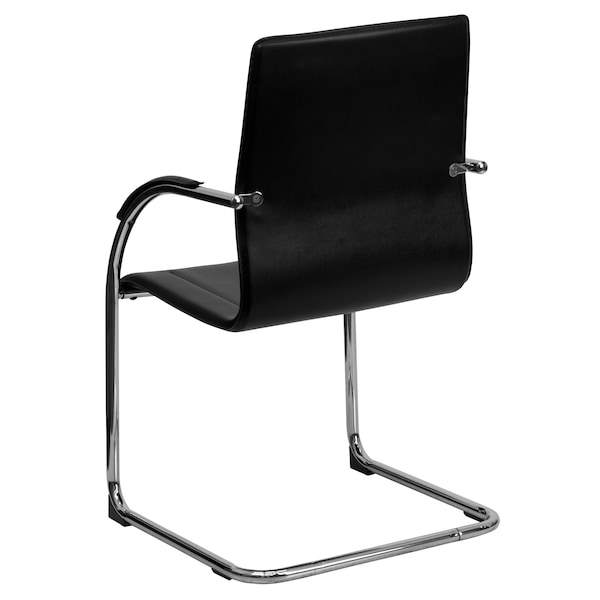 Flash Furniture Black Vinyl Side Reception Chair wi, PK4, 22.75" W, 23" L, 38.25" H - 4-BT-509-BK-GG