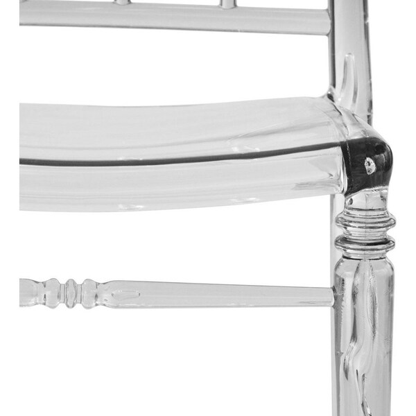 Leisuremod Spindle Transparent Modern Lucite Dining Chair, Clear, 2PK - SC19CL2