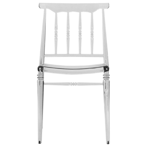 Leisuremod Spindle Transparent Modern Lucite Dining Chair, Clear, 2PK - SC19CL2