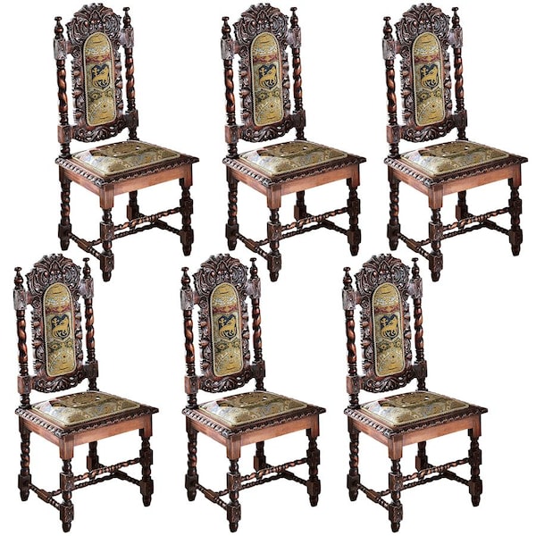Design Toscano Charles II Chairs, Chairs, PK 6 - AF92025