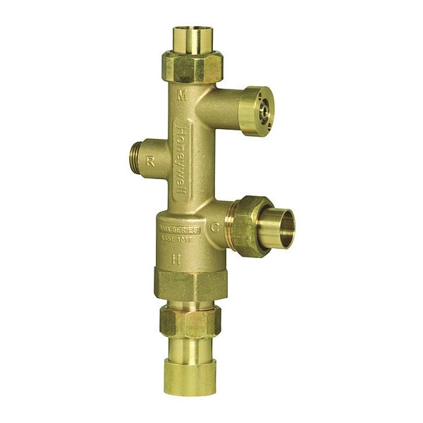 Honeywell Home AMX LEAD FREE MIXING VALVE 1/2" UNION CPVC 90F-130F - AMX100-UCPVC-1LF