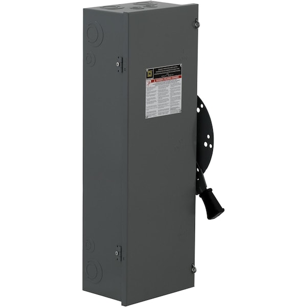 Square D Safety switch, double throw, non fusible, 60A, 600V, 4 pole, 60hp, NEMA 1 - DTU462