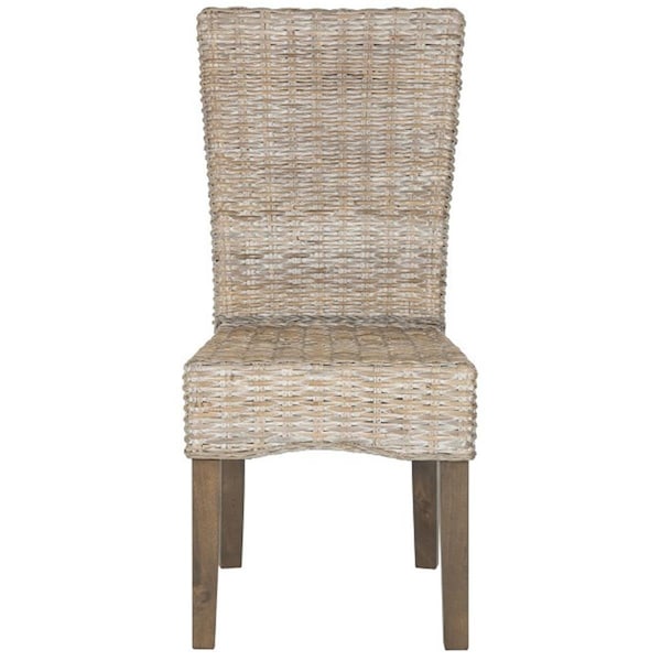 Safavieh ozias Dining Chair, White Washed - 39 x 27.5 x 18.5 in. - SEA8014B-SET2